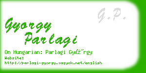 gyorgy parlagi business card